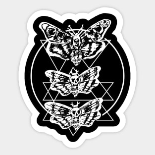 Death Moth Sacred Geometry Witchy Punk Goth Sticker